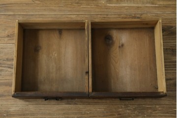 和製アンティーク　大正ロマン　栓材　ゴシック調のアーチ意匠が目を引く本箱　(R-087594)