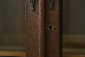 和製アンティーク　大正ロマン　栓材　ゴシック調のアーチ意匠が目を引く本箱　(R-087594)