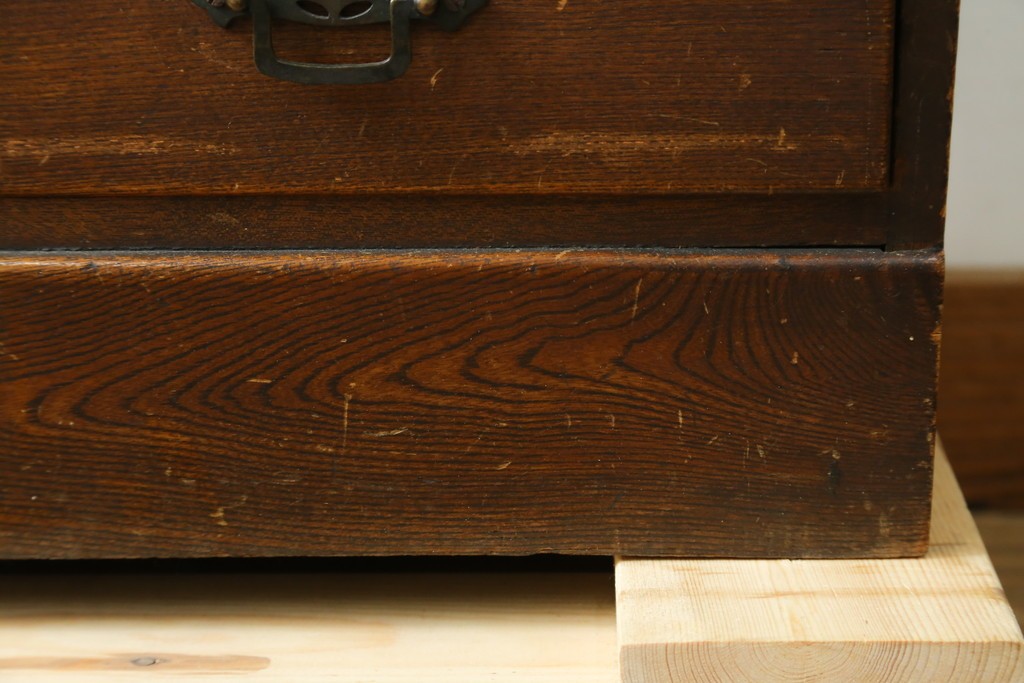 和製アンティーク　大正ロマン　栓材　ゴシック調のアーチ意匠が目を引く本箱　(R-087594)