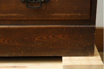 和製アンティーク　大正ロマン　栓材　ゴシック調のアーチ意匠が目を引く本箱　(R-087594)