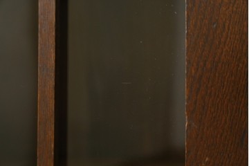 和製アンティーク　大正ロマン　栓材　ゴシック調のアーチ意匠が目を引く本箱　(R-087594)