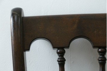 中古　松本民芸家具　背もたれの挽き物加工がお洒落な#49A型ワイコムチェア　定価約10万7千円　(R-087595)