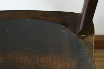 中古　松本民芸家具　背もたれの挽き物加工がお洒落な#49A型ワイコムチェア　定価約10万7千円　(R-087595)