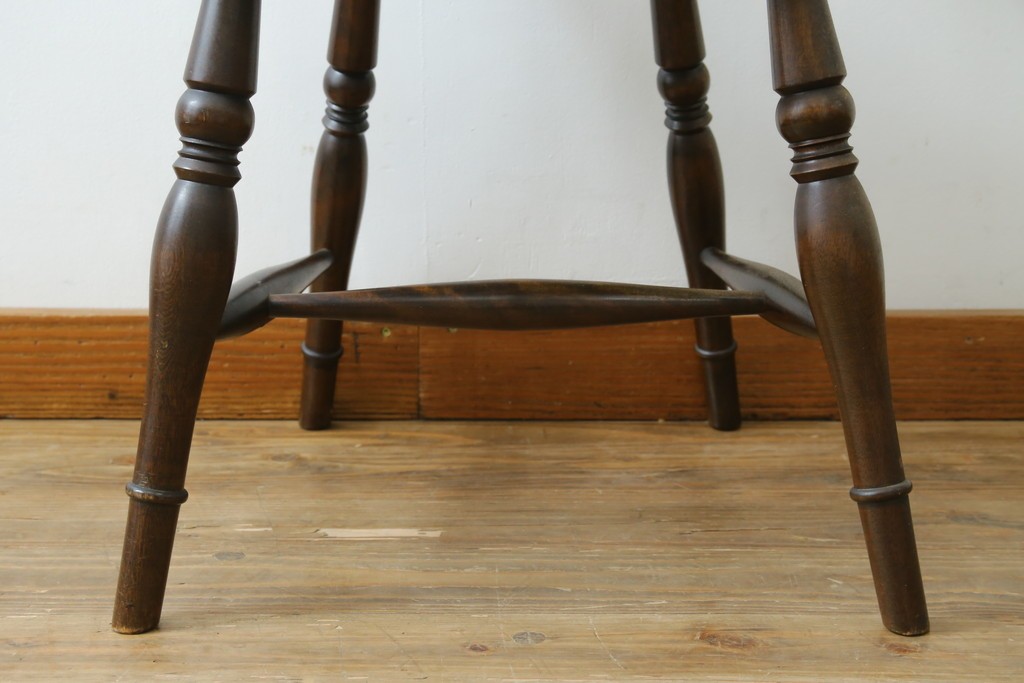 中古　松本民芸家具　背もたれの挽き物加工がお洒落な#49A型ワイコムチェア　定価約10万7千円　(R-087595)