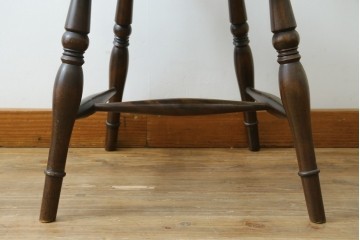 中古　松本民芸家具　背もたれの挽き物加工がお洒落な#49A型ワイコムチェア　定価約10万7千円　(R-087595)