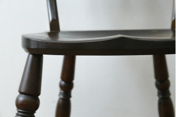 中古　松本民芸家具　背もたれの挽き物加工がお洒落な#49A型ワイコムチェア　定価約10万7千円　(R-087595)