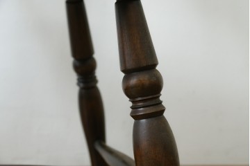 中古　松本民芸家具　背もたれの挽き物加工がお洒落な#49A型ワイコムチェア　定価約10万7千円　(R-087595)