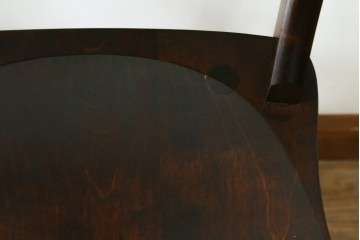 中古　美品　松本民芸家具　背もたれの挽き物加工がお洒落な#49A型ワイコムチェア2脚セット　セット定価約21万円　(R-087596)