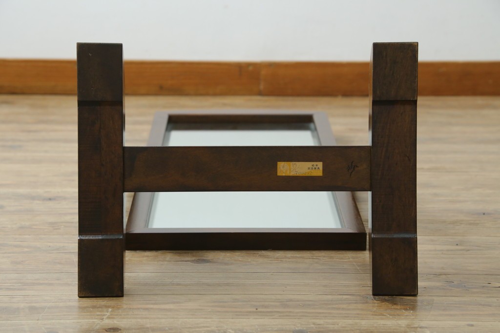 中古　美品　松本民芸家具　無駄を抑えた端正なシルエットのA型姿見　(R-087597)