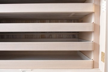 中古　伝統工芸士　中田静夫作　衣装盆付き　紀州着物箪笥　定価約100万円　(R-087598)