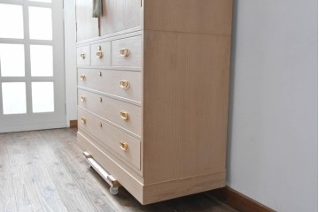 中古　伝統工芸士　中田静夫作　衣装盆付き　紀州着物箪笥　定価約100万円　(R-087598)