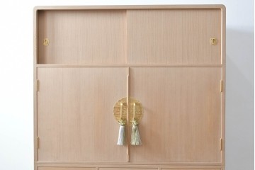 中古　伝統工芸士　中田静夫作　衣装盆付き　紀州着物箪笥　定価約100万円　(R-087598)