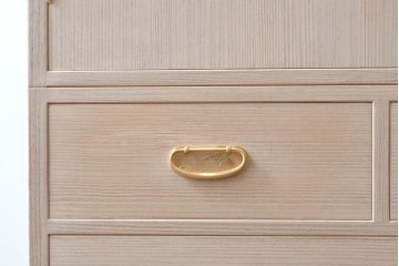 中古　伝統工芸士　中田静夫作　衣装盆付き　紀州着物箪笥　定価約100万円　(R-087598)