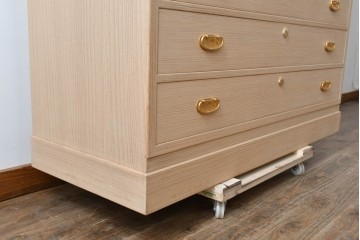 中古　伝統工芸士　中田静夫作　衣装盆付き　紀州着物箪笥　定価約100万円　(R-087598)