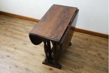 中古　松本民芸家具　挽物脚が目を引く27型バタフライ卓　(R-087599)