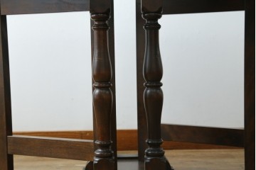 中古　松本民芸家具　挽物脚が目を引く27型バタフライ卓　(R-087599)