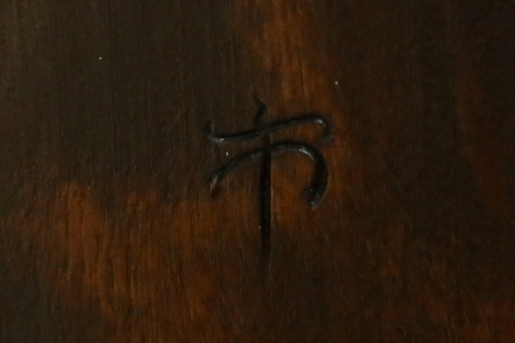 中古　松本民芸家具　挽物脚が目を引く27型バタフライ卓　(R-087599)