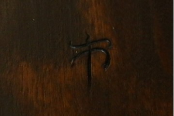 中古　松本民芸家具　挽物脚が目を引く27型バタフライ卓　(R-087599)