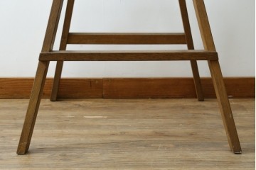 和製ヴィンテージ　ナラ材　素朴な風合いの脚立　(R-087602)