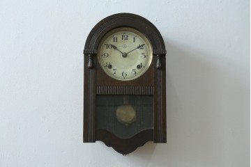 和製アンティーク　精工舎(SEIKOSHA、セイコー)　TRADE(S)MARK　アーチ形のシルエットが可愛らしい振り子時計　(R-087605)