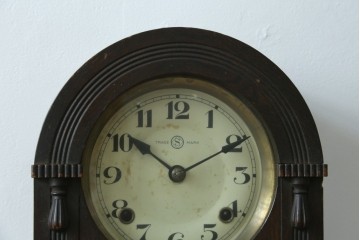 和製アンティーク　精工舎(SEIKOSHA、セイコー)　TRADE(S)MARK　アーチ形のシルエットが可愛らしい振り子時計　(R-087605)