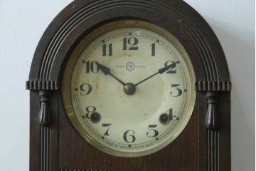 和製アンティーク　精工舎(SEIKOSHA、セイコー)　TRADE(S)MARK　アーチ形のシルエットが可愛らしい振り子時計　(R-087605)