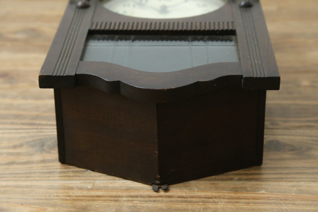 和製アンティーク　精工舎(SEIKOSHA、セイコー)　TRADE(S)MARK　アーチ形のシルエットが可愛らしい振り子時計　(R-087605)