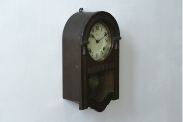 和製アンティーク　精工舎(SEIKOSHA、セイコー)　TRADE(S)MARK　アーチ形のシルエットが可愛らしい振り子時計　(R-087605)