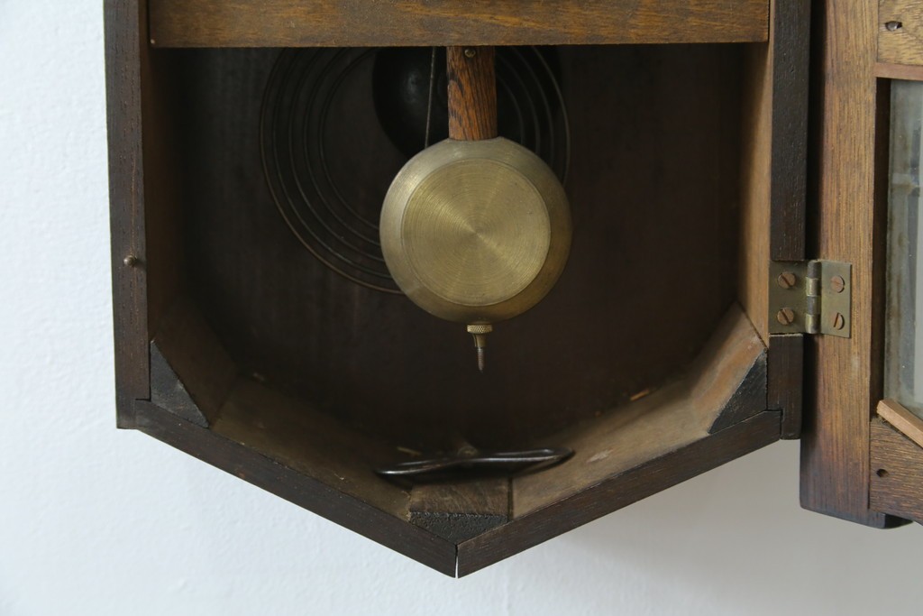 和製アンティーク　精工舎(SEIKOSHA、セイコー)　TRADE(S)MARK　アーチ形のシルエットが可愛らしい振り子時計　(R-087605)