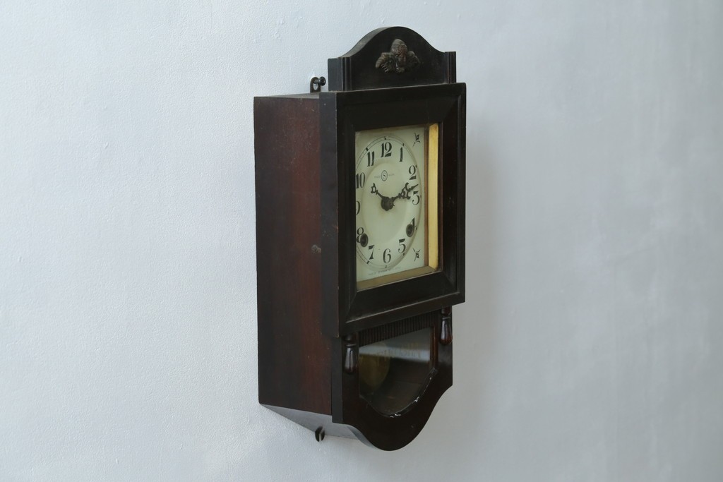 和製アンティーク　精工舎(SEIKOSHA、セイコー)　クラシカルなデザインの振り子時計　(R-087606)