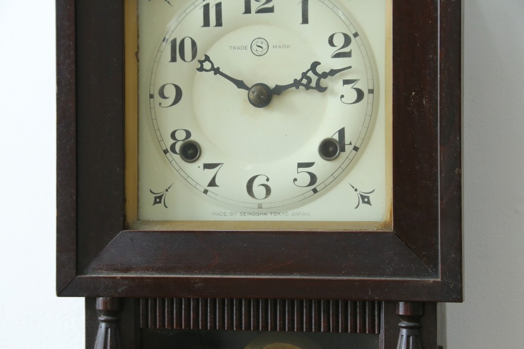 和製アンティーク　精工舎(SEIKOSHA、セイコー)　クラシカルなデザインの振り子時計　(R-087606)