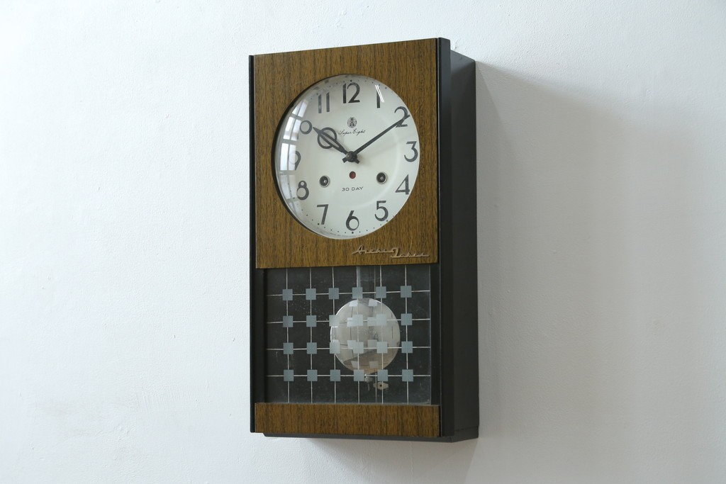 和製ヴィンテージ　愛知時計　Super Eight　30DAY　レトロな振り子時計　(R-087607)