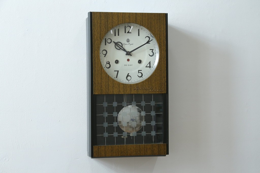 和製ヴィンテージ　愛知時計　Super Eight　30DAY　レトロな振り子時計　(R-087607)