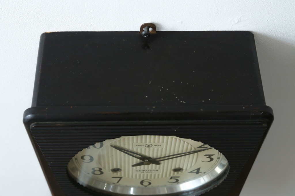 和製ヴィンテージ　精工舎(SEIKOSHA、セイコー)　TRADE(S)MARK　14DAY　モダンな意匠の振り子時計　(R-087608)