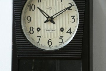 和製ヴィンテージ　精工舎(SEIKOSHA、セイコー)　TRADE(S)MARK　14DAY　モダンな意匠の振り子時計　(R-087608)