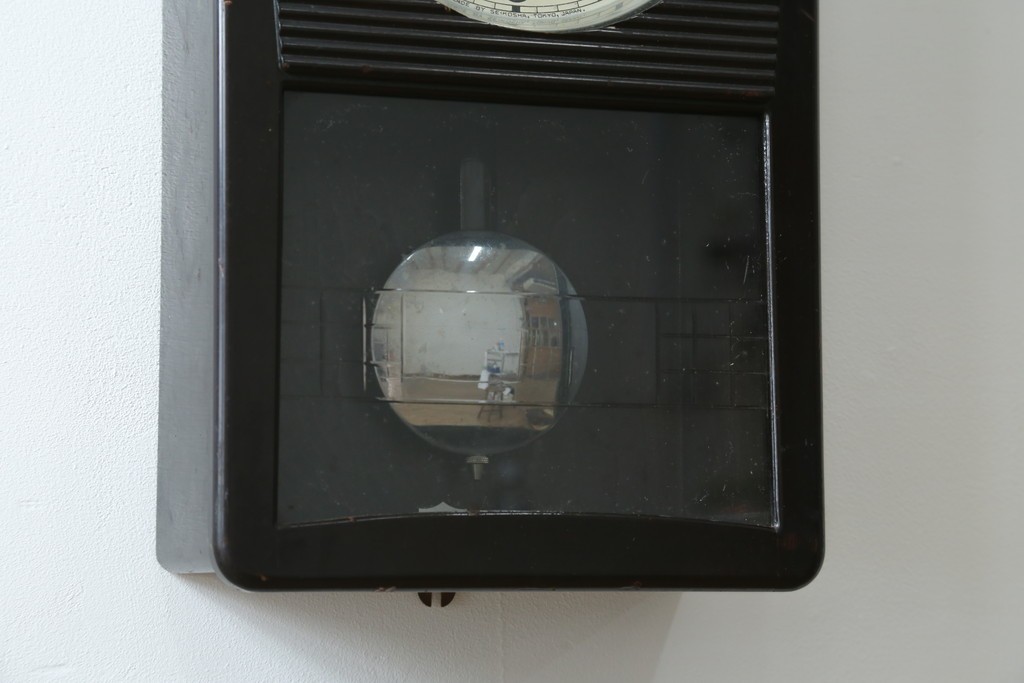 和製ヴィンテージ　精工舎(SEIKOSHA、セイコー)　TRADE(S)MARK　14DAY　モダンな意匠の振り子時計　(R-087608)