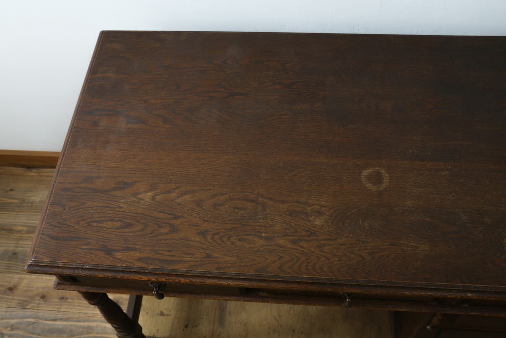 中古　美品　希少な廃番品　三越家具(現カントリーハウス)　Brugge(ブルージュ)　重厚感あるクラシカルなデスク　(R-087611)