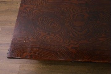 中古　岩谷堂箪笥　天板一面のうねる木目が美しい折り畳み座卓　(R-087613)