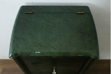 新古　展示品　美品　井上木工所　本みがき高級家具　深緑が美しいバーズアイメープルのジュエリーチェスト　定価約63万円　(R-087614)