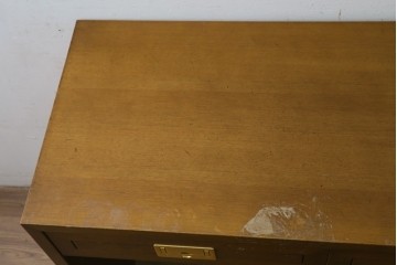 中古　カリモク家具(karimoku)　domani(ドマーニ)　Morganton(モーガントン)　エレガントなライトコニャック色のワークデスク　定価約18万円　(R-087617)