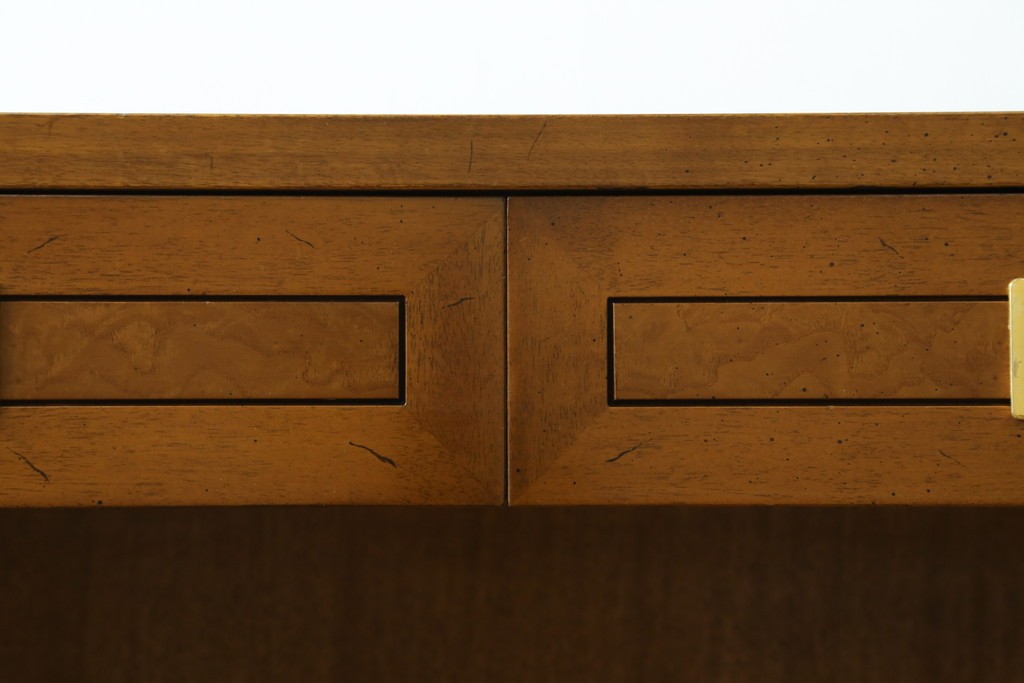 中古　カリモク家具(karimoku)　domani(ドマーニ)　Morganton(モーガントン)　エレガントなライトコニャック色のワークデスク　定価約18万円　(R-087617)