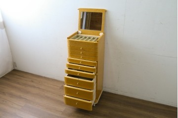 新古　展示品　超美品!!　マリアージュ(Mariage)　日本製ならではの丁寧なつくりが光るバーズアイメープルのジュエリーチェスト　定価約74万円　(R-087619)