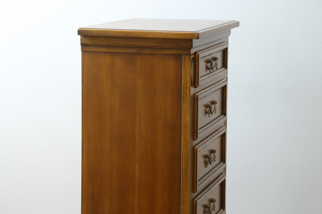 中古　美品　イタリア高級家具メーカー　SELVA(セルヴァ)社　Villa Borghese(ヴィラ・ボルゲーゼ)　チェリー材　ディレクトワール様式の5段チェスト　(R-087620)