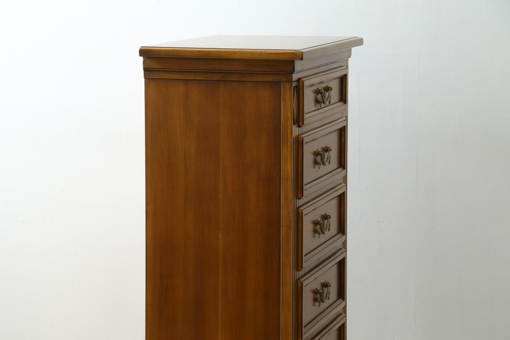 中古　美品　イタリア高級家具メーカー　SELVA(セルヴァ)社　Villa Borghese(ヴィラ・ボルゲーゼ)　チェリー材　ディレクトワール様式の5段チェスト　(R-087620)