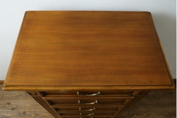 中古　美品　イタリア高級家具メーカー　SELVA(セルヴァ)社　Villa Borghese(ヴィラ・ボルゲーゼ)　チェリー材　ディレクトワール様式の5段チェスト　(R-087620)