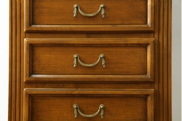 中古　美品　イタリア高級家具メーカー　SELVA(セルヴァ)社　Villa Borghese(ヴィラ・ボルゲーゼ)　チェリー材　ディレクトワール様式の5段チェスト　(R-087620)
