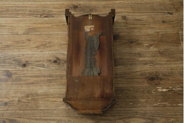和製アンティーク　Meiji(明治時計社)　透かし彫りが上品な振り子付き掛け時計　(R-087624)