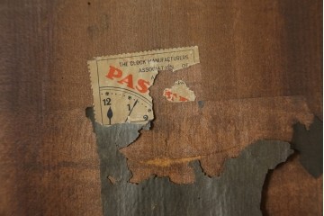和製アンティーク　Meiji(明治時計社)　透かし彫りが上品な振り子付き掛け時計　(R-087624)