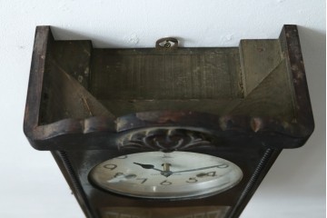 和製アンティーク　SATO CLOCK(佐藤時計製造株式会社)　振り子窓のデザインが印象的な時計　(R-087625)