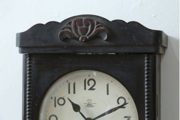 和製アンティーク　SATO CLOCK(佐藤時計製造株式会社)　振り子窓のデザインが印象的な時計　(R-087625)